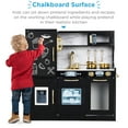 thumbnail image 3 of Best Choice Products Pretend Play Kitchen Wooden Toy Set for Kids w/ Telephone, Utensils, Oven, Microwave - Black, 3 of 8