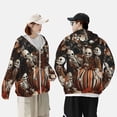 thumbnail image 4 of Daiia Whimsical Halloween Skeletons UPF 50+ Sun Protection Hoodie Jacket Lightweight Long Sleeve Sun Shirt for Women Men with Pocket Hiking Outdoor-XX-Large, 4 of 7