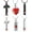 Red, variant on 5 Pcs Heart Cross Urn Necklace for Ashes Keepsake Cremation Jewelry Stainless Steel Necklace Crystal Memorial Pendant Heart Locket Ashes Necklace for Women Men