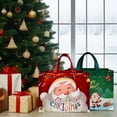 thumbnail image 5 of Wrapables Non-Woven Reusable Christmas Holidays Gift Bags with Handles for Gift Wrap, Parties, Favors and Treats (Set of 8), Happy Santa, 5 of 8