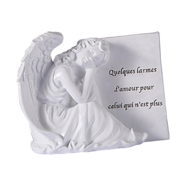 Estatua de ángel blanca con alas, colección encantadora, libro de hadas, artesanías decorativas, escultura de resina conmemorativa para el hogar, , 8x9,8x13,8 cm 178x98x138 cm Colco Estatua de ángel