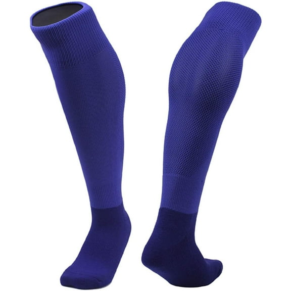 Lian LifeStyle 1 Pair Exceptional Knee High Sports Socks for Soccer, Softball, Baseball and many other Sports XL0005 Size M Blue