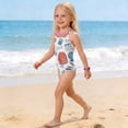 thumbnail image 4 of CCRFTGI Girl Swimsuit One Piece Size 10-12 Cute Bathing Suit Summer Adjustable Straps Beach High Waisted School Bag Vacation Girls Fashion Girls Swimwear for Kids Pink 5-6 Years, 4 of 8