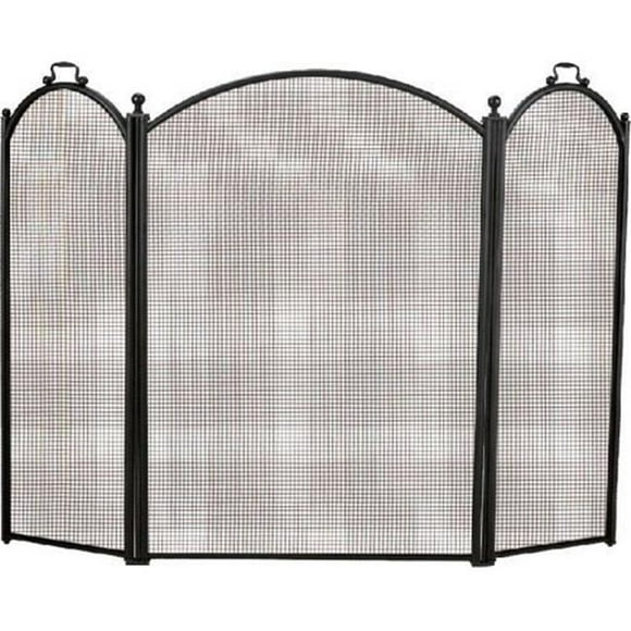 3 Fold Arched Screen, Black