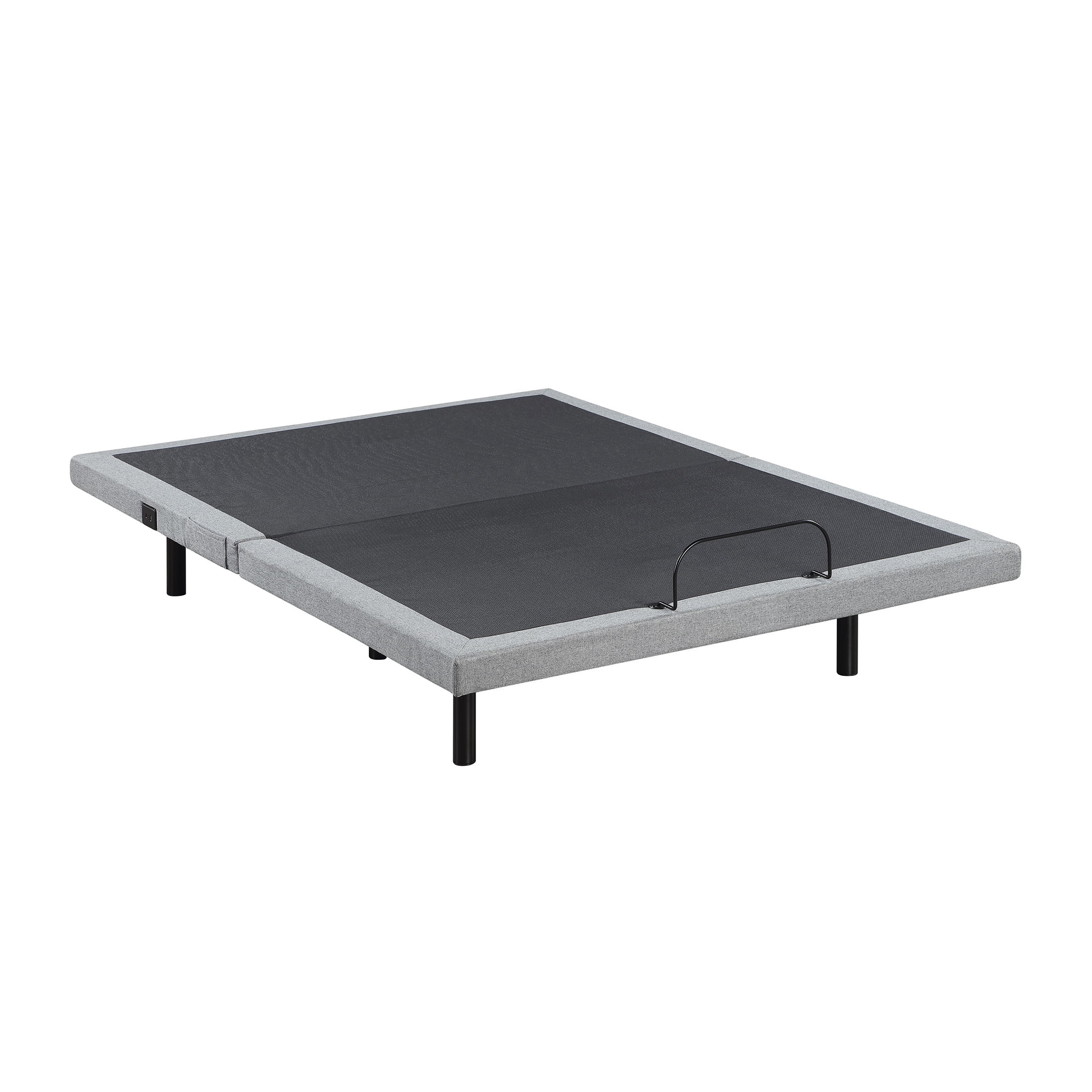 OakvillePark Elan 14"Power Head and Foot Adjustable Bed Frame with Massage, Zero Gravity, Charging Ports, LED Lighting, Full, Gray