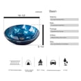 thumbnail image 6 of FULLWATT 28 Inch Wall Mounted Bathroom Vanity and Tempered Glass Sink Combo with Mirror and ORB 1.5GPM Water Saving Faucet and Pop Up Drain Set Modern Toilet Floating Vanity with Countertop Sink, 6 of 6