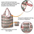 thumbnail image 4 of 5 Pack Foldable Shopping Bag,Multicolor Christmas Tree Pattern Reusable Grocery Bags with Pockets,Large Reusable Tote Bags with Handles Waterproof & Lightweight, 4 of 6