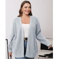 thumbnail image 3 of Daystry Fall Winter Womens Plus Size Open Front Casual Long Sleeve Chunky Cable Knit Classic Sweaters Cardigan, 3 of 8