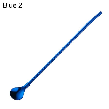 

Naturegr 2 in 1 Exquisite Straw Spoon Corrosion Resistant Stainless Steel Decorative 2 in 1 Dessert Spoon Straw for Home