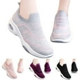 thumbnail image 4 of Womens Breathable Sneakers Comfortable Slip On Walking Shoes Fashion Air Cushion Mesh Running Shoes, 4 of 9