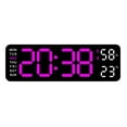 thumbnail image 3 of Reloj despertador digital, reloj de escritorio eléctrico, atenuador de brillo, decoración del hogar, moderno reloj digital montado en la pared para ad Luz roja, 3 of 8