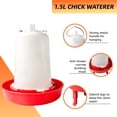 thumbnail image 7 of WLGJL Plastic Chick Feeder and Waterer Kit,0.3Gal Feeder and 0.4Gal Waterer with 3 Adjustable Heights for Baby Chicken Duck Brooder,2PCS, 7 of 7