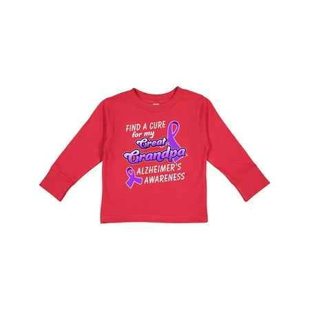 

Inktastic Alzheimer s Awareness Find a Cure for my Great Grandpa Gift Toddler Boy or Toddler Girl Long Sleeve T-Shirt