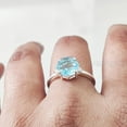 thumbnail image 6 of Swiss Blue Topaz Ring, 925 Sterling Silver, CZ Ring, Women Ring, Natural Topaz, November Birthstone, Christmas, Thanksgiving, Tiny Dainty Ring, Handmade, Statement Jewelry, Wedding, Anniversary Gift, 6 of 8
