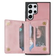thumbnail image 2 of Dteck Zipper Storage Wallet Case for Samsung Galaxy S23 Ultra, Skin Friendly Feel Leather Case with Magnetic Clasp and Back Muliti-Card Slots Holster for Galaxy S23 Ultra,Rosegold, 2 of 6