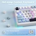 thumbnail image 6 of Restored AULA S75 PRO Wireless Mechanical Keyboard with Screen&Knob, 75% Hot Swappable Gaming Keyboard with Pre-lubed Switches, RGB Backlit, PBT Keycaps Creamy Sounding Pc Gaming Keyboards, 6 of 9