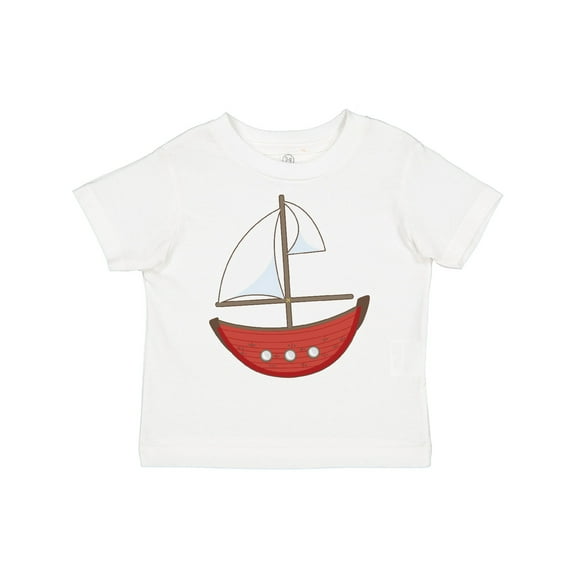 Inktastic Red Sailboat Boys or Girls Toddler T-Shirt