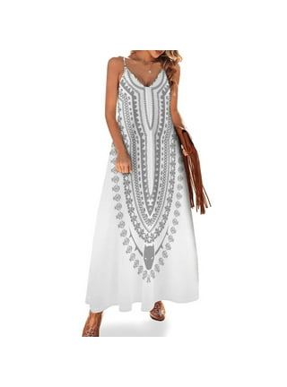 White Dashiki Dress