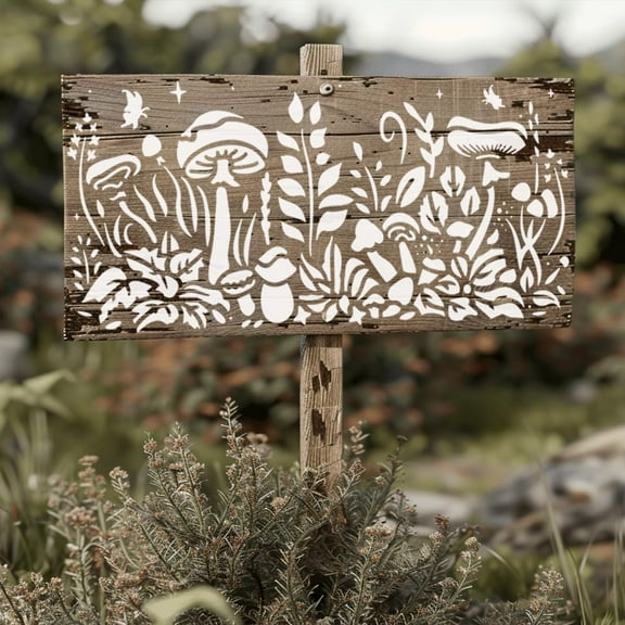 1pc PET Hollow Out Drawing Painting Stencils for Scrapbook Photo Album Mushroom 150x300mm craft product toy