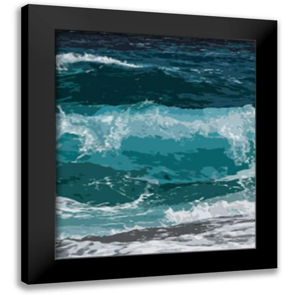Robinson, Tamara 20x23 Black Modern Framed Museum Art Print Titled - Ocean Waves II