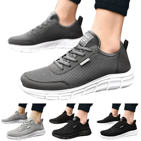 

eczipvz Men Shoes Men Sports Shoes Fashionable Summer New Pattern Mesh Breathable Lightweight Comfortable Mens Air 1 Low Sneaker And (Grey 11)