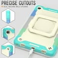 thumbnail image 4 of Rugged Kids Case for Lenovo Tab M10 Plus 3rd Gen 10.6 inch (2022), Heavy Duty Shockproof 360°Swivel Ring Stand Handle Case Cover for Lenovo Tab M10 Plus 3rd Gen 10.6 inch (2022), S-colorful+green, 4 of 7