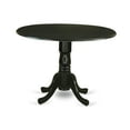 thumbnail image 3 of East West Furniture Dublin Wood Dining Set with Leather Seat in Black, 3 of 5