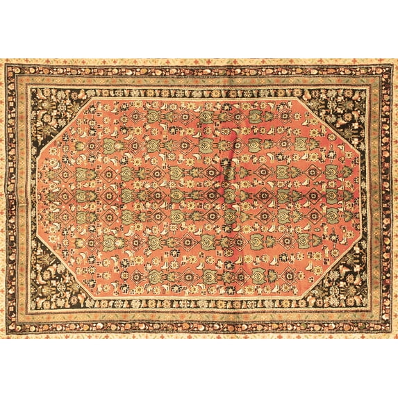 Ahgly Company Indoor Rectangle Persian Brown Traditional Area Rugs, 8' x 10'