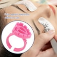 thumbnail image 2 of 100 Pcs Porte-Anneau de Colle pour Extension de Cils en Forme de Cœur (Rose Rouge), 2 of 9