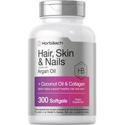 Hair Skin & Nails Softgels | 300 Count | With Biotin & Collagen | by Horbaach