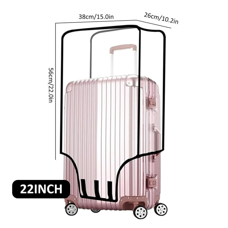 Nicoport Travel Luggage Protector Case Clear PVC Suitcase Cover 22 inch Luggage Cover for Wheeled Suitcase, Other