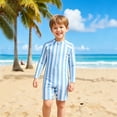 thumbnail image 2 of Byoo Toddler Boys UPF 50+ One Piece Rash Guard Quick Dry Beach Pool Water Swimsuits,Blue, 2 of 8