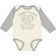 thumbnail image 3 of Inktastic Grandpa's Lil' Peanut Polka Dot Elephant Boys or Girls Long Sleeve Baby Bodysuit, 3 of 5