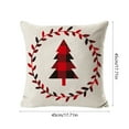 thumbnail image 3 of Bedroom Living Room Sofa 18 inch Christmas Pillow Cover Christmas Tree Printed Pillow Case Couch Cushion Case, 3 of 6