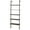 Dark Brown & Black, variant on Ktaxon 5-Shelf Modern Bookshelf, Wall Mounted Wood Ladder Bookcase with Metal Frame, Black