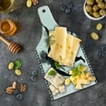 thumbnail image 5 of Retro Cutting Board, Hellenic Bowman Silhouette Eros Fantasy Gladiator Old Mediterranean Print, Decorative Tempered Glass Cutting and Serving Board, Wine Bottle Shape, Black and White, by Ambesonne, 5 of 5
