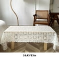 thumbnail image 2 of Lace Rectangular Tablecloth Lace Party Tablecloth Tea Party Tablecloth Fabric Table Cover for Parties Weddings Dining Dining Table Cover 35.43" x 62.99", 2 of 7