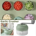thumbnail image 2 of Manual Food Processor Vegetable Chopper, Mini Garlic Chopper Portable Handcrank Garlic Grinder Masher Onion Chopper, Manual Food Chopper Vegetable Cutter for Veggies, Ginger, Fruits, Nuts, Herbs, 2 of 9