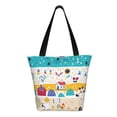thumbnail image 3 of Kll Tote Bag For Women Funny Farm Print Shopping Grocery Reusable Bags For Office School Shopping Travel, 3 of 8