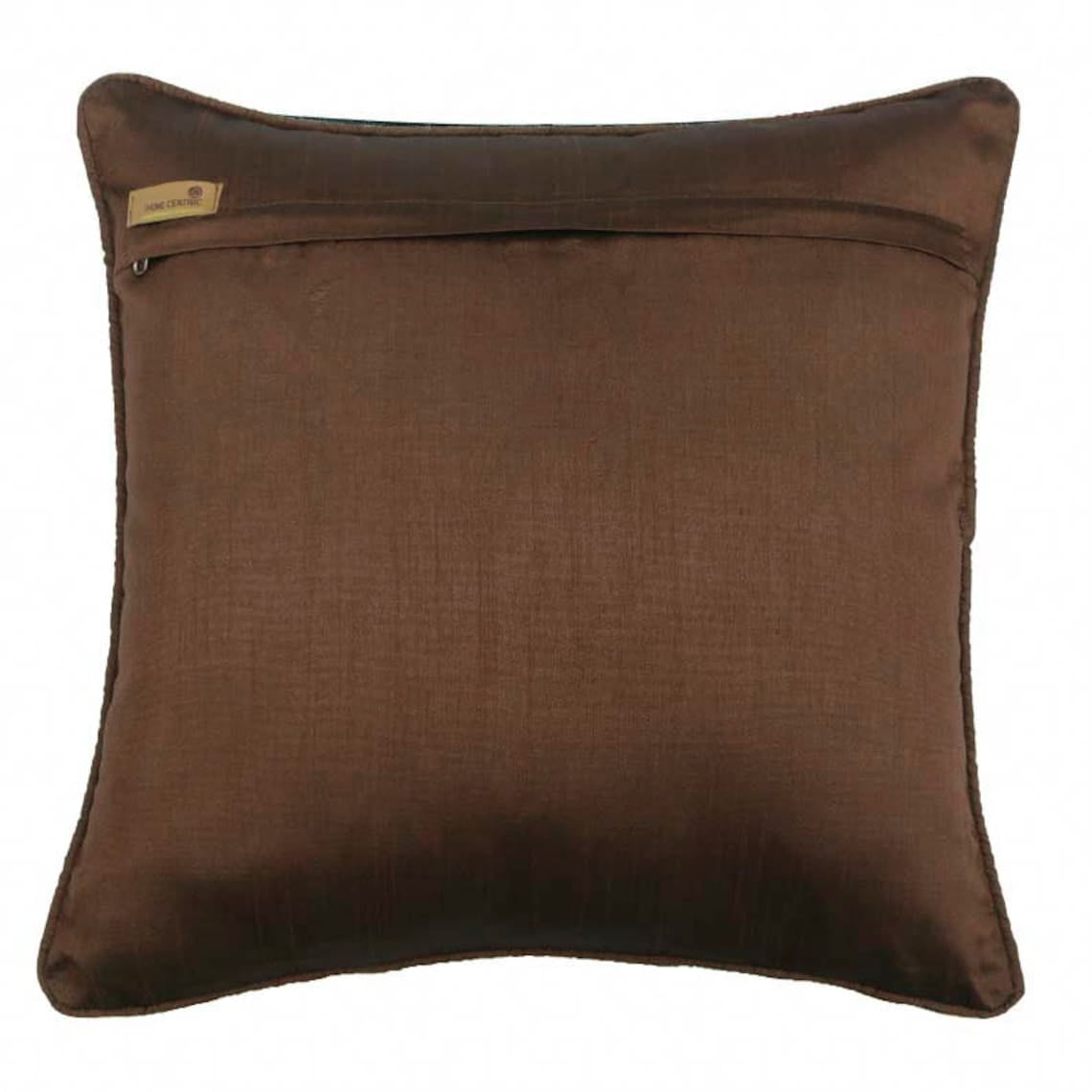 The HomeCentric Cushion Cover For Sofa, Decorative Brown 14"x14" (35x35 cm) Throw Pillow CoverFor Sofa, Satin Abstract Painted PillowcaseWith Zipper, Abstract Pattern Modern Style - Into The Woods