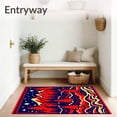 thumbnail image 3 of ODIKA 4'x6' Machine Washable Non-Slip Area Rug, Whimsical Starlight Pathway Hearth Welcoming Guest Entrance High Traffic Rug with Pad, Red, 621335, 3 of 8