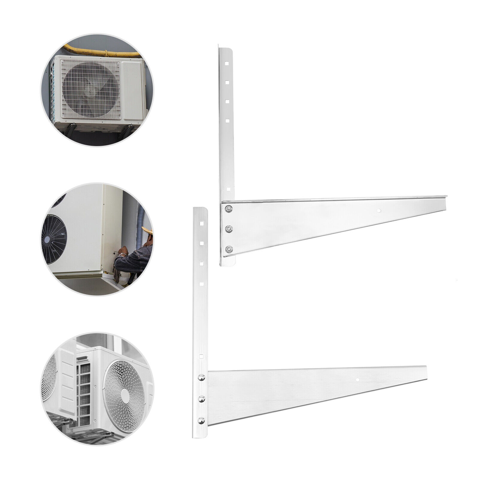 2PC Wall Mount Bracket Mini Split Air Conditioner Outdoor Unit Support Brackets