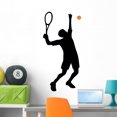 thumbnail image 1 of Serving Tennis Silhouette Wall Decal by Wallmonkeys Peel and Stick Graphic (36 in H x 17 in W) WM357222, 1 of 4