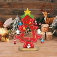thumbnail image 6 of Kokiya Desktop Wooden Christmas Tree Decor Decorative Handmade Crafts Table Centerpiece red, 6 of 9