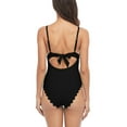 thumbnail image 3 of Anferry Women's Scalloped One-Piece Swimsuit Monokini Swimwear, 3 of 6