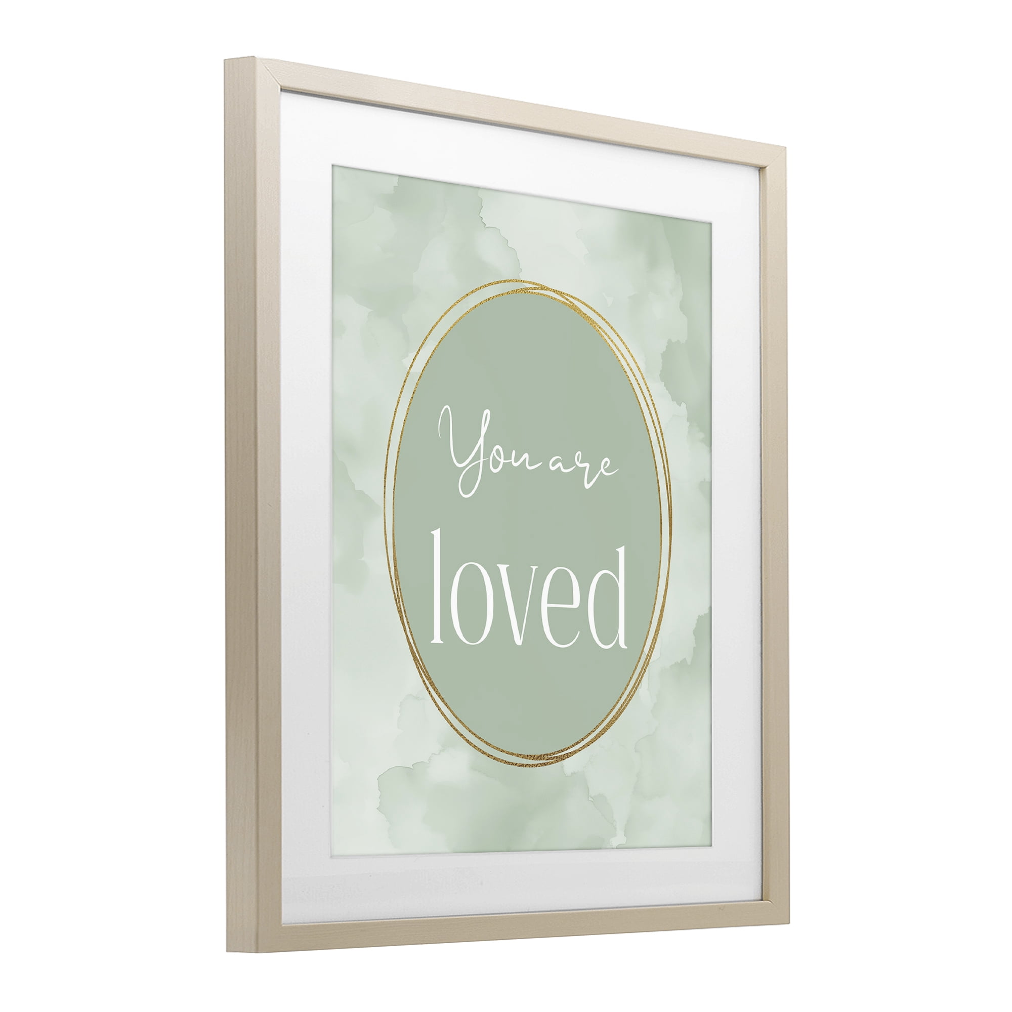 Stupell Industries Green Golden Affirmation Birch Framed Print Under Glass, design by Christine Simpson Art
