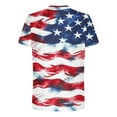 thumbnail image 4 of cllios Big and Tall Shirts for Men July 4th American Flag Tshirts Patriotic Red White and Blue Graphic Tee Short Sleeve Muscle T-Shirts Independence Day Men's Shirts, 4 of 5