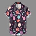 thumbnail image 2 of CHUMUD Easter Button Up Shirt for Men Funny Printed Short Sleeve Hawaiian Tropical Beach Shirts Summer Casual (Avail for Big and Tall), 2 of 5