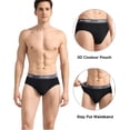 thumbnail image 2 of Calzoncillos Wirarpa Modal No Fly para hombre, paquete de 4, negros, 2 of 5