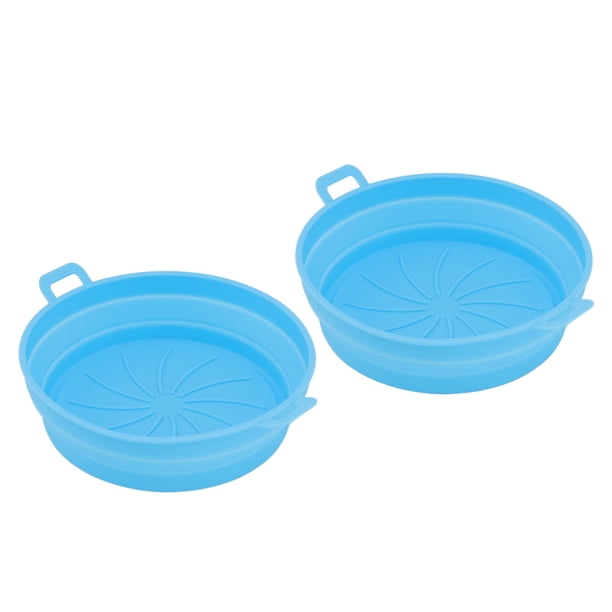Fryer Pot, Silicone Raised Lines Air Circulate Even Heat Fryer Liner Less Oily For Cooking ANGGREK Azul